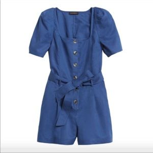 Banana Republic Puff sleeve square neck romper